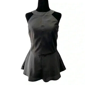 Ricki’s  Blouse Sleeveless Peplum Halter Neckline Flowy Top Black Size 0/XS NWT